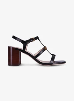 Sandalette zwart met chain | DELSCHER. Fashion