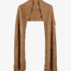 Shawl belmont brushed cashmere cognac | DELSCHER. Fashion