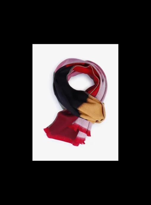 Shawl logo blokkleuren multicolor | DELSCHER. Fashion