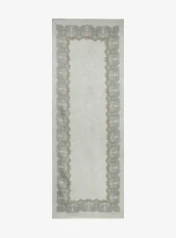 Shawl print taupe grijs met groentinten | DELSCHER. Fashion