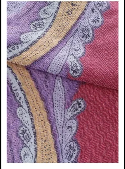 Shawl roze paars met gouddraad | DELSCHER. Fashion