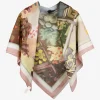 Shawl savinia dessin bruin beige | DELSCHER. Fashion