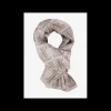 Shawl Zattera cashmere logo beige | DELSCHER. Fashion