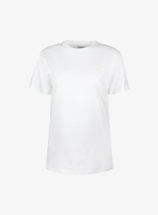Shirt aby wit basic met klein logo | DELSCHER. Fashion