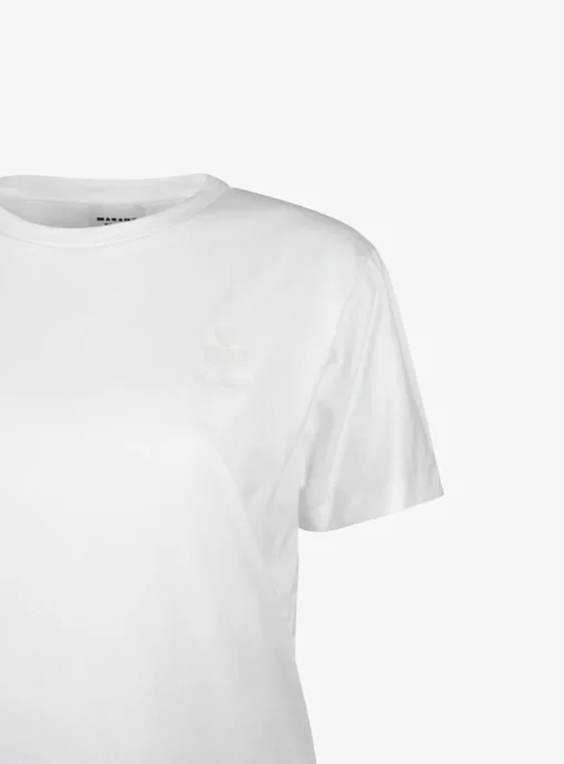 Shirt aby wit basic met klein logo | DELSCHER. Fashion
