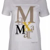 Shirt wit logo beige zwart geel | DELSCHER. Fashion