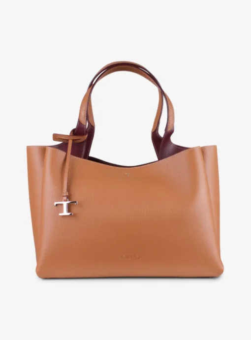 Shopper Manici leder medium cognac | DELSCHER. Fashion