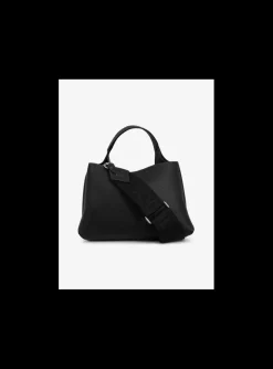shopping bag leder zwart micro | DELSCHER. Fashion