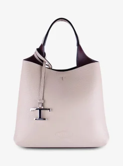 Shopping bag mini leder beige | DELSCHER. Fashion