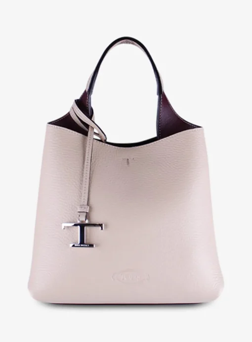 Shopping bag mini leder beige | DELSCHER. Fashion