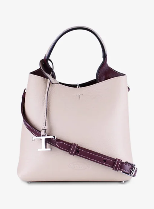 Shopping bag mini leder beige | DELSCHER. Fashion