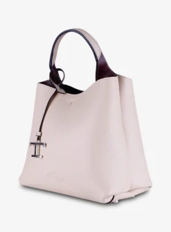 Shopping bag mini leder beige | DELSCHER. Fashion