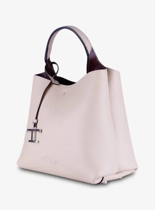 Shopping bag mini leder beige | DELSCHER. Fashion