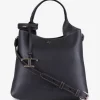 Shopping bag mini leder zwart | DELSCHER. Fashion