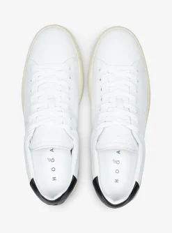 Sneaker flat H672 wit zwart | DELSCHER. Fashion