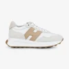 Sneaker h641 offwhite beige cognac | DELSCHER. Fashion