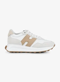 Sneaker h641 offwhite beige cognac | DELSCHER. Fashion