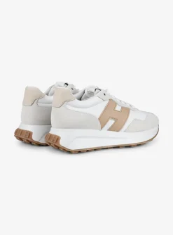 Sneaker h641 offwhite beige cognac | DELSCHER. Fashion