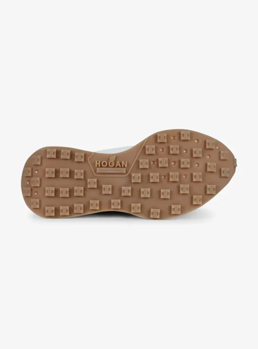 Sneaker h641 offwhite beige cognac | DELSCHER. Fashion