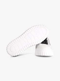 Sneaker H stripes zilver wit | DELSCHER. Fashion