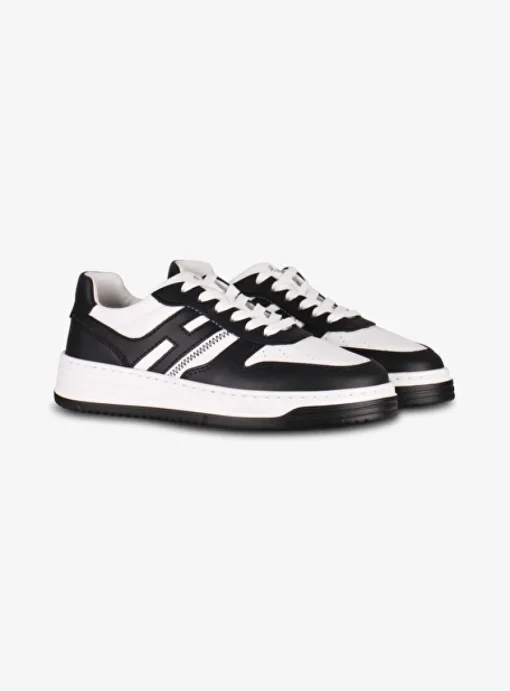 Sneaker H630 zwart wit | DELSCHER. Fashion