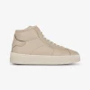 Sneaker leder greige met teddy voering | DELSCHER. Fashion