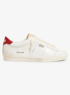 Sneaker matchstar wit met rood | DELSCHER. Fashion