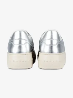 Sneaker skyscraper metallic zilver beige | DELSCHER. Fashion