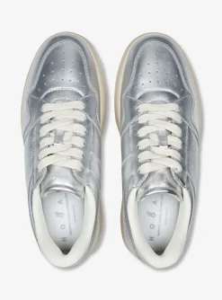 Sneaker skyscraper metallic zilver beige | DELSCHER. Fashion