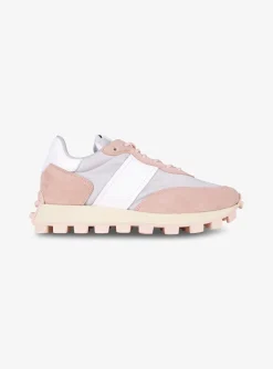 Sneaker Sportivo run poederroze met noppen zool | DELSCHER. Fashion