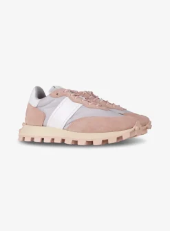 Sneaker Sportivo run poederroze met noppen zool | DELSCHER. Fashion