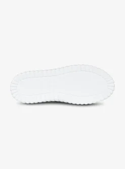 Sneaker stripes wit met zwart | DELSCHER. Fashion