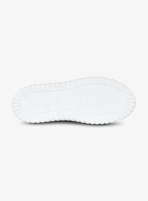 Sneaker stripes wit met zwart | DELSCHER. Fashion