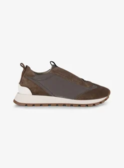 Sneaker suede bruin | DELSCHER. Fashion