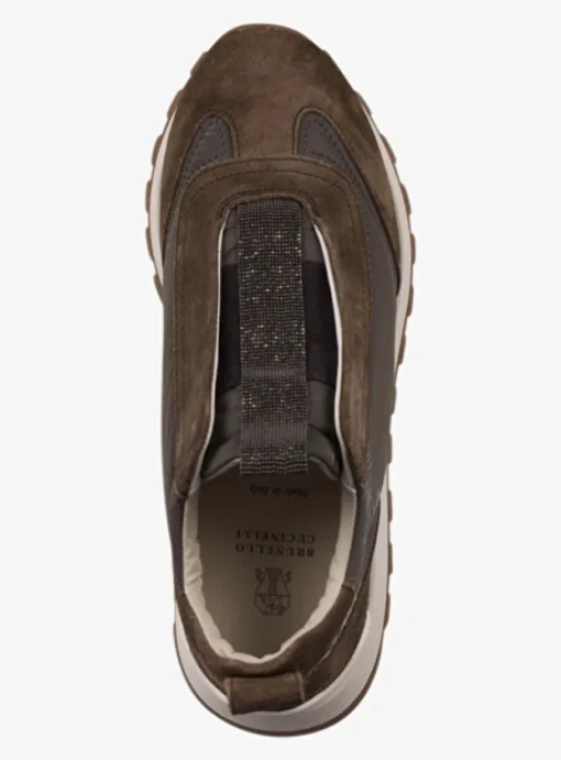 Sneaker suede bruin | DELSCHER. Fashion