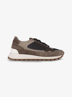 Sneaker suede taupe | DELSCHER. Fashion