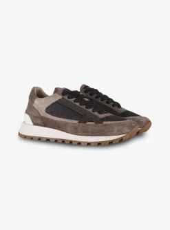Sneaker suede taupe | DELSCHER. Fashion
