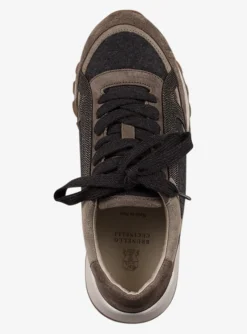 Sneaker suede taupe | DELSCHER. Fashion