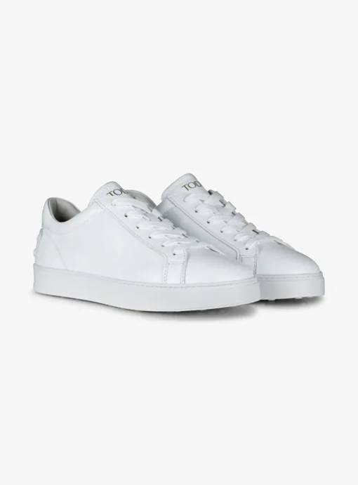 Sneaker wit leder | DELSCHER. Fashion