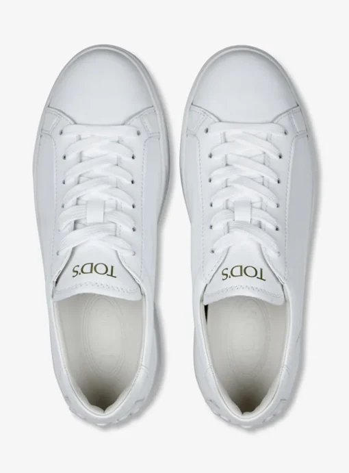 Sneaker wit leder | DELSCHER. Fashion
