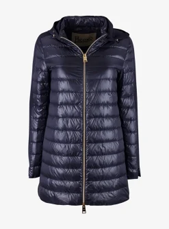 Stepjas marine met capuchon | DELSCHER. Fashion