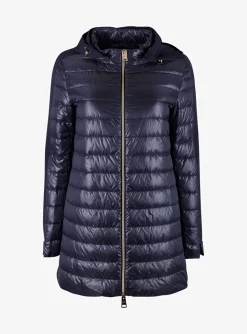 Stepjas marine met capuchon | DELSCHER. Fashion