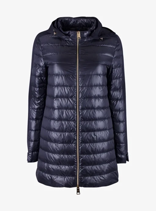 Stepjas marine met capuchon | DELSCHER. Fashion