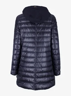 Stepjas marine met capuchon | DELSCHER. Fashion