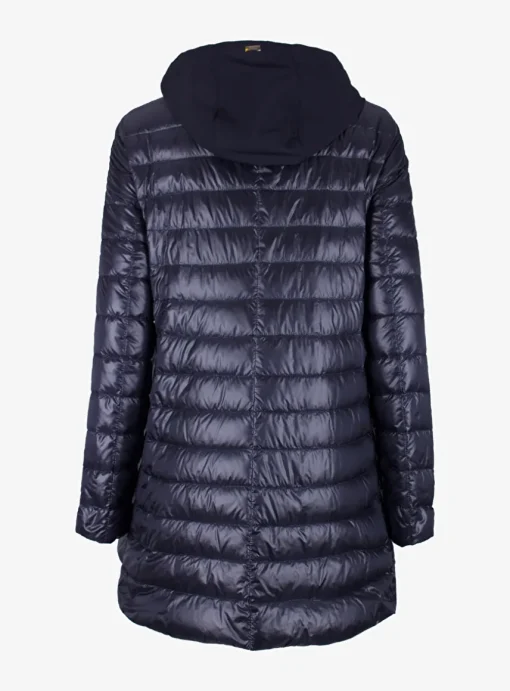 Stepjas marine met capuchon | DELSCHER. Fashion