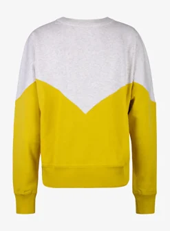 Sweater Houston geel zwart ecru | DELSCHER. Fashion