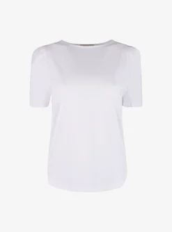 T shirt wit met pofmouw | DELSCHER. Fashion