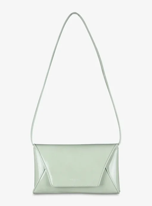 Tas clutch lak mintgroen | DELSCHER. Fashion
