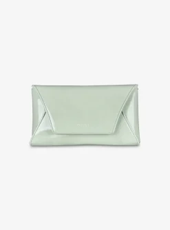 Tas clutch lak mintgroen | DELSCHER. Fashion