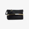 Tas clutch marine met gouden detail en flap sluiting | DELSCHER. Fashion